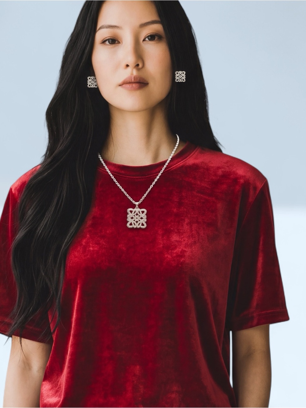 Fashion Jewelry Silver Filigree Pendant Necklace